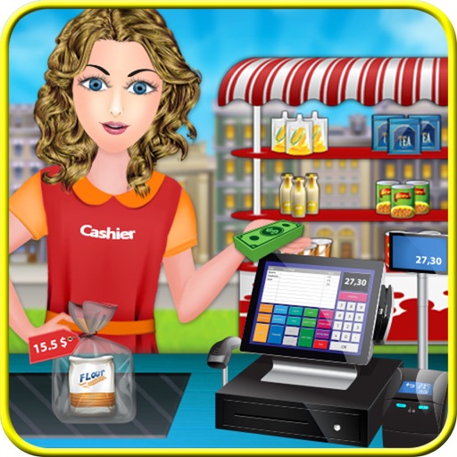 Grocery Store Cash Register - shopping girl mall icon