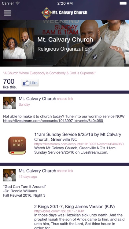 Mount Calvary Church | Greenville, NC