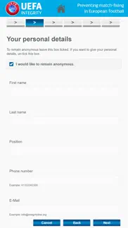 uefa integrity iphone screenshot 2
