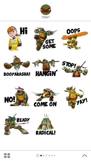 Screenshot von Ninja Turtles Aufkleber auf dem iPhone 1