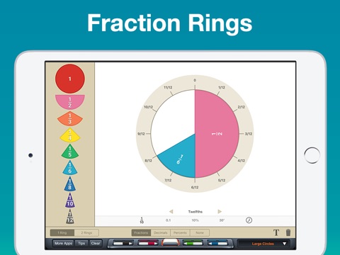 Fraction Circles Manipulative screenshot 3