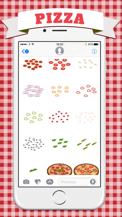 Pizza Maker & Builder - Stickers Pack for iMessage