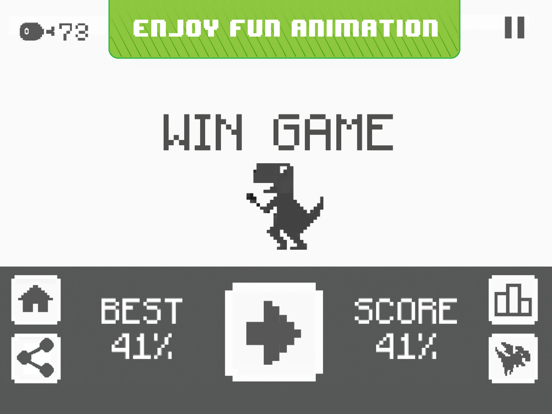Jura Runner - The Jumping Chrome Dinosaur Game iPad screenshot 4 - Entertainment app