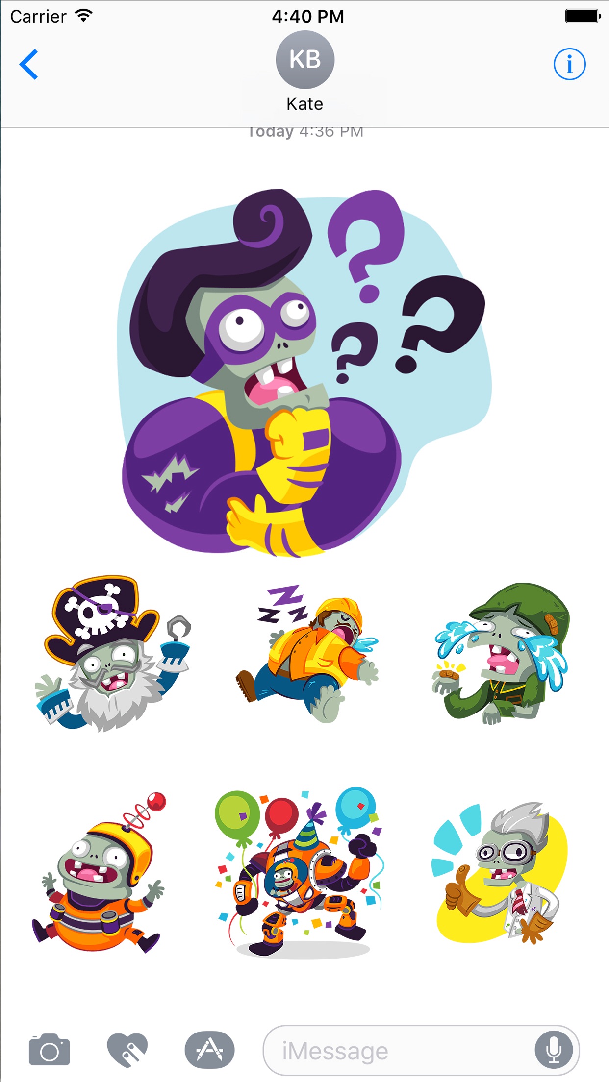 Screenshot 2 of Plants vs Zombies™ Stickers