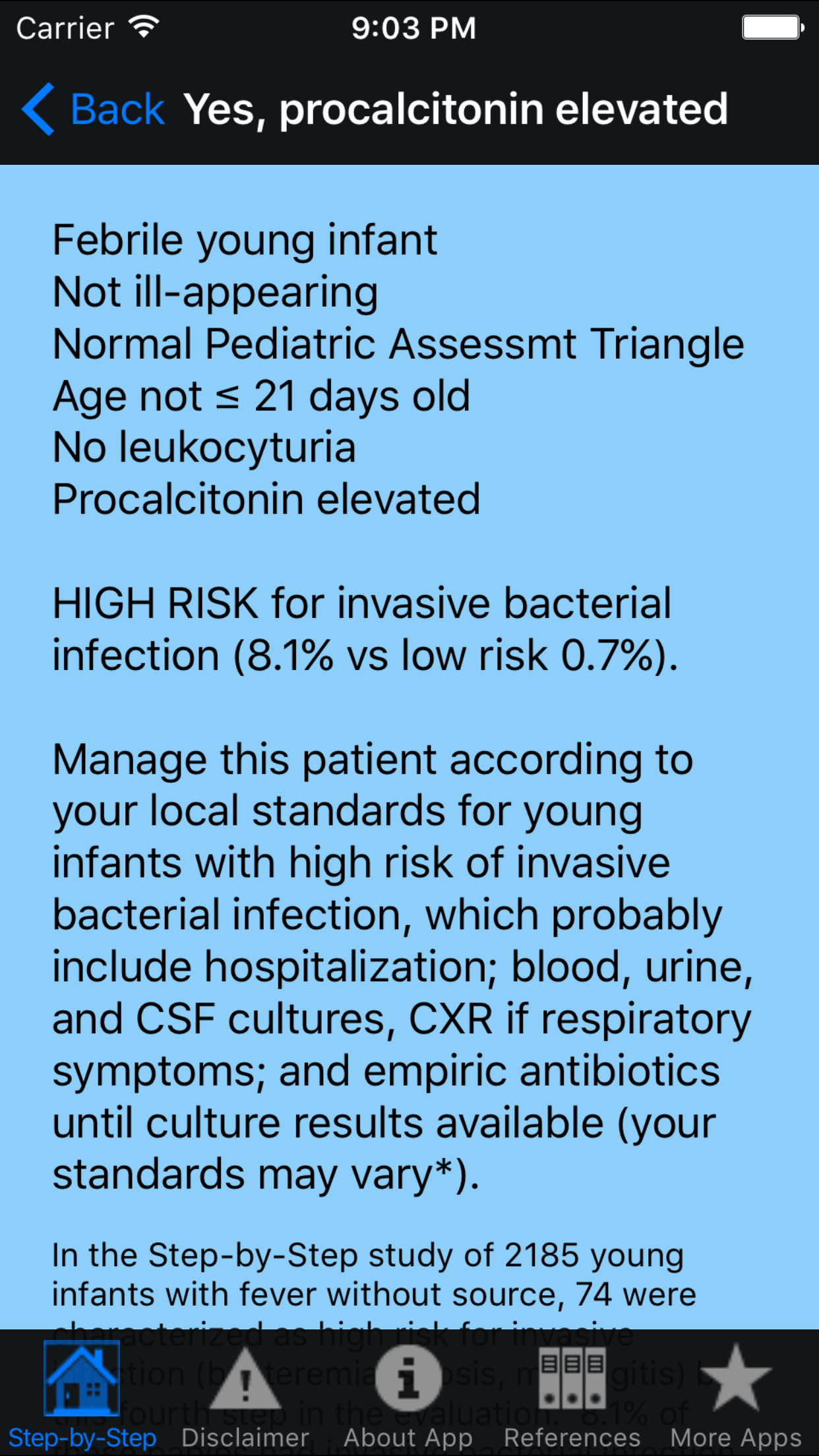 Step-by-Step Febrile Infant screenshot 3