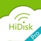 HiDisk Pro app works with a wireless storage device (device required and sold separately)