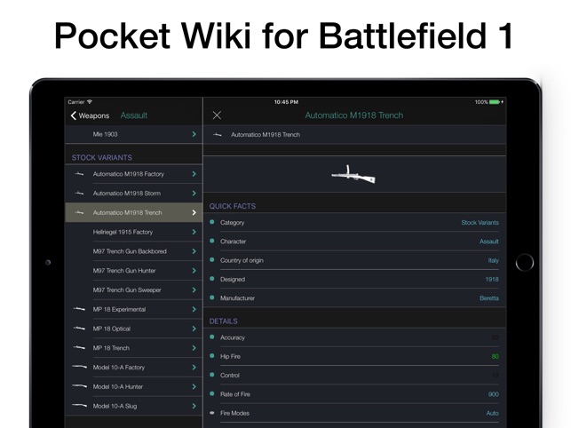 Pocket Wiki for Battlefield 1 on the App Store