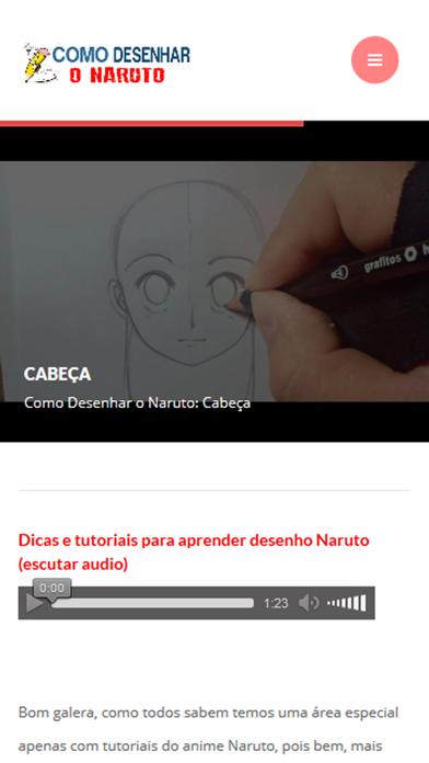 Tutorial de Desenhos de Naruto Screenshot