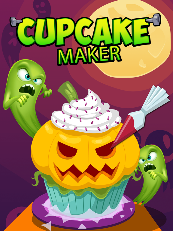 Cupcake Maker Halloween TOP Cooking game for kids iPad screenshot