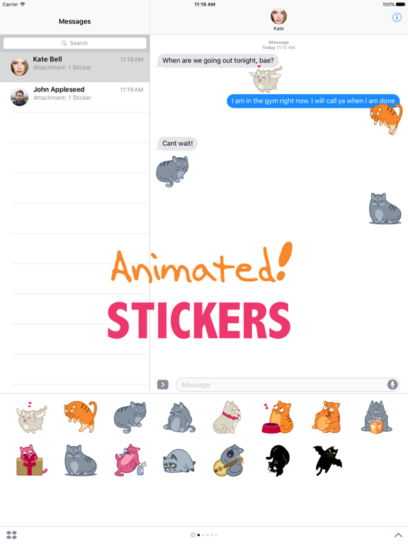 Screenshot #4 pour Cat Animated Stickers