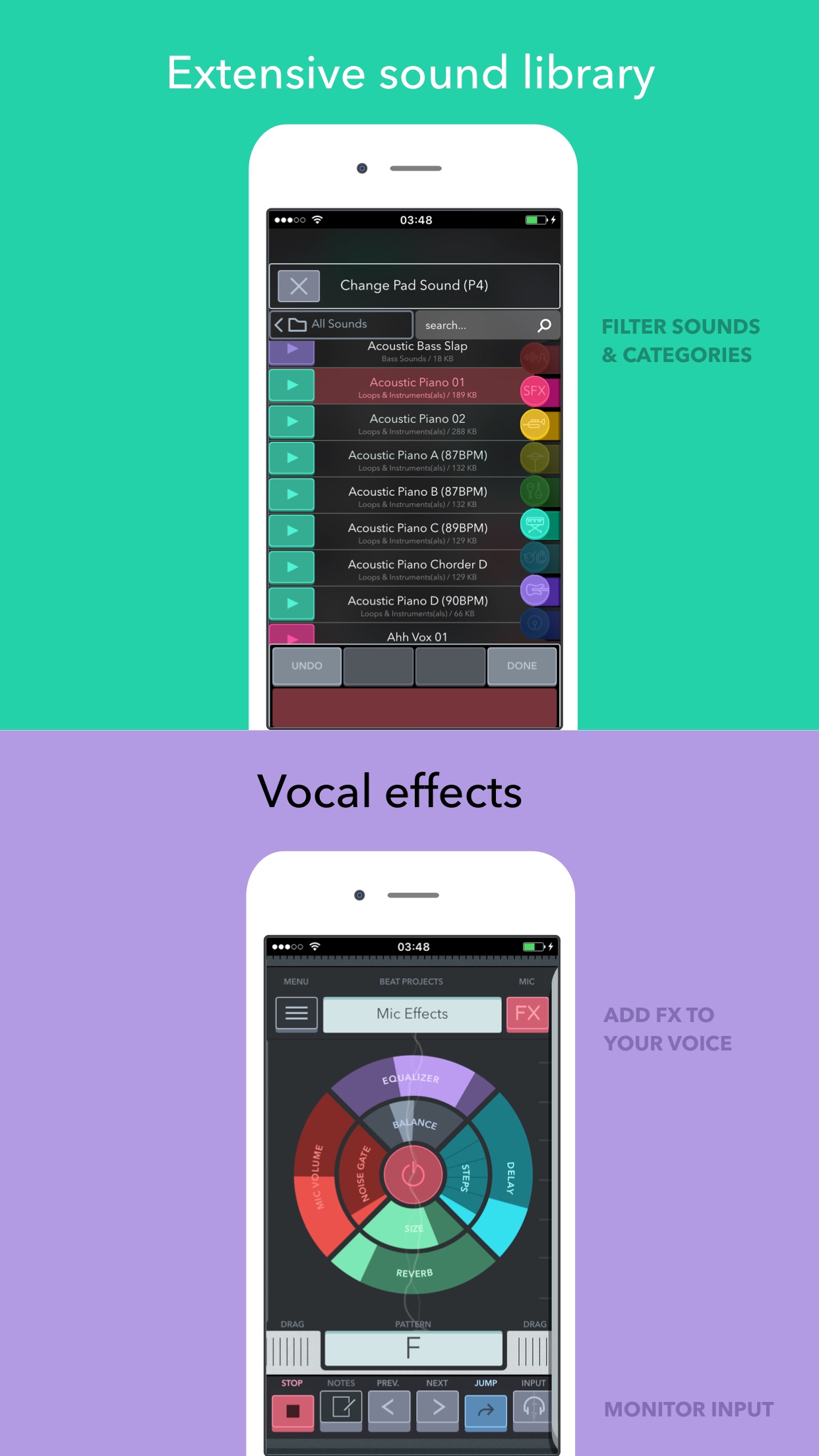 Screenshot do app FingerBeat