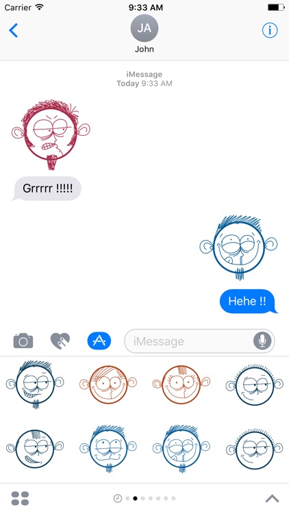 Doodle Sad Cartoon Boy Stickers