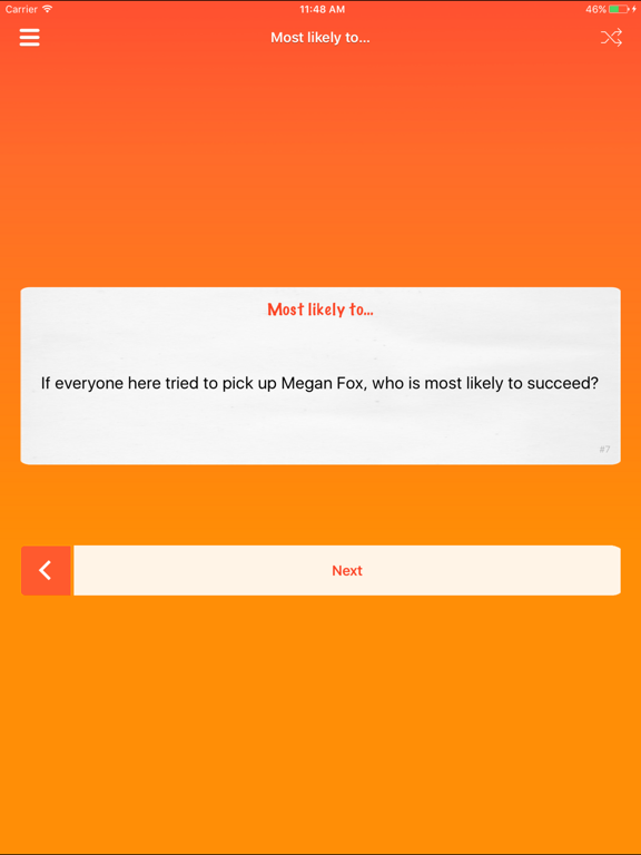 Screenshot #5 pour Drinking Game (“Most likely to…”)