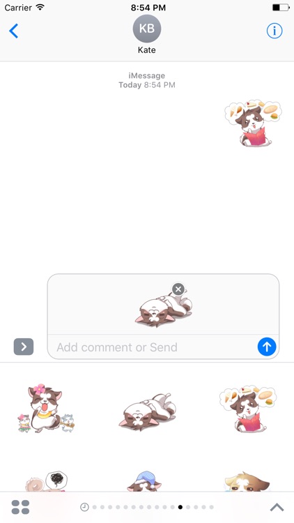 Cute Husky Dog Sticker screenshot-3
