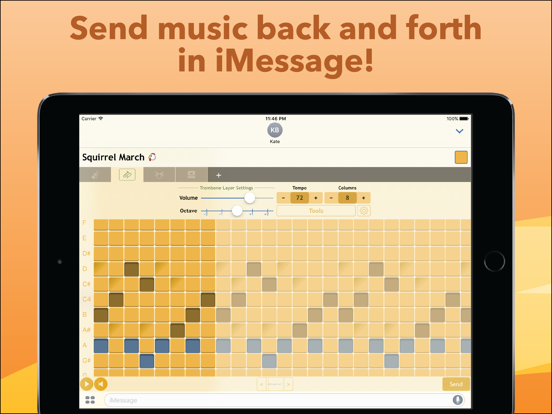 MusicMessages! iPad screenshot 1 - Music app