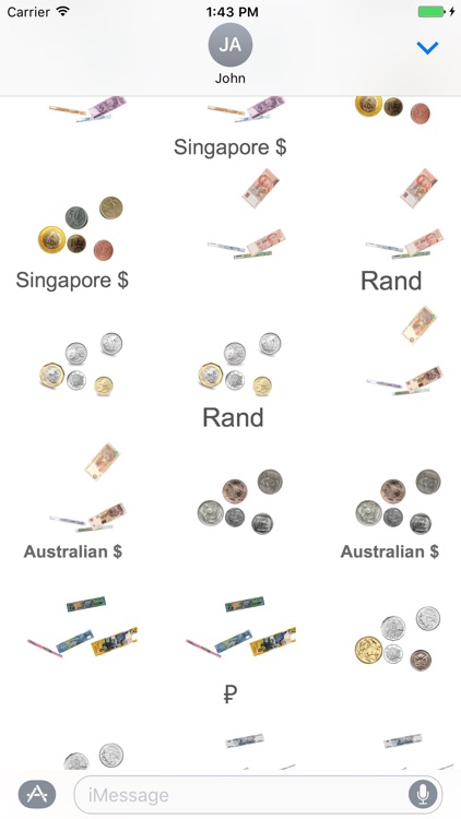 Money Drop Stickers - animated stickers