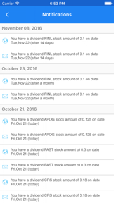 Dividend Tracker screenshot