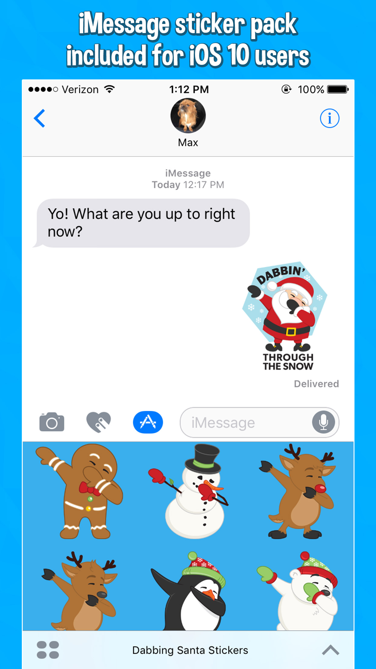 Dabbing Santa Photo Editor with Christmas Stickers
