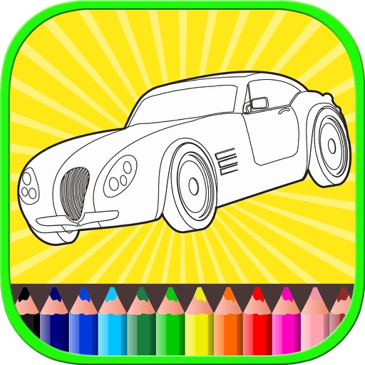 Car Coloring Book For Toddler Kids Paint and Color