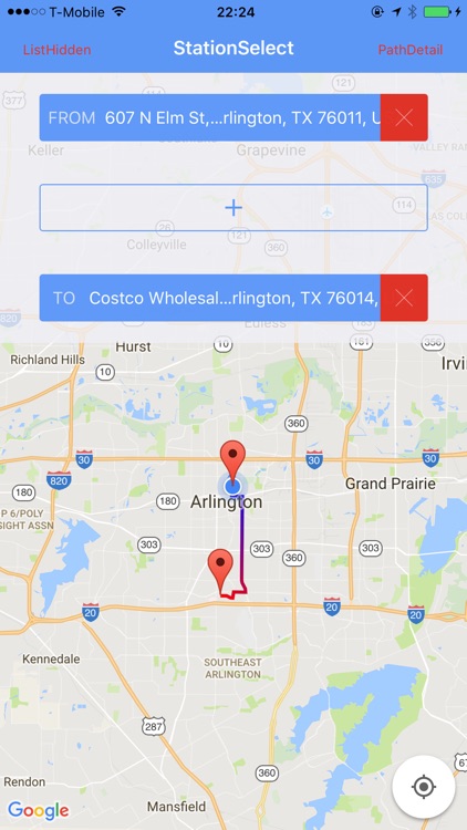 DriveHelper:shortest path with multiple locations screenshot-3