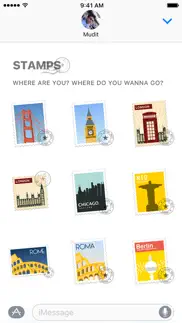 places: stamps and stickers iphone screenshot 2
