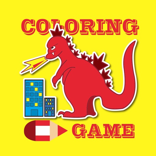 Coloring Godzilla edition - Finger Painting for Kids Icon