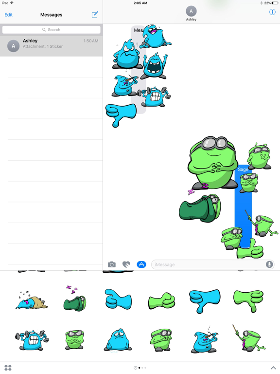 Mes & Sage iPad screenshot 4 - Stickers app
