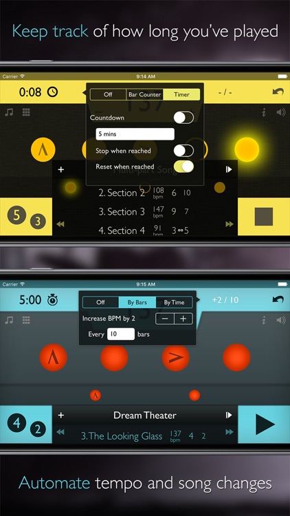 Tempo Advance - Metronome Polyrhythms and Setlists
