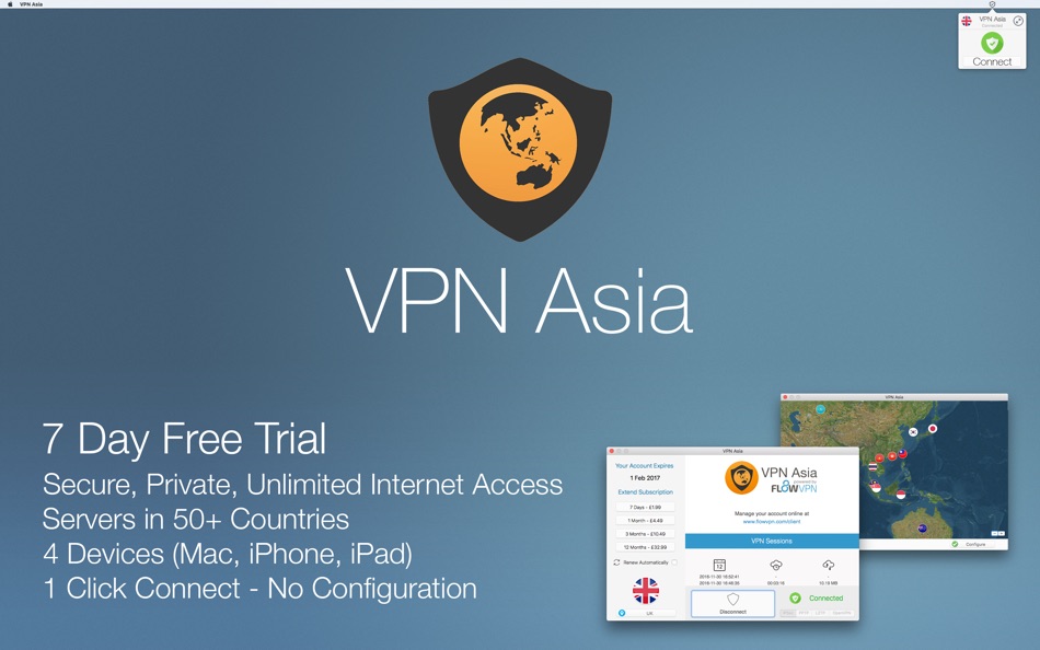 VPN Asia - Speed and Security for Mac OS X - 4.7 - (macOS)