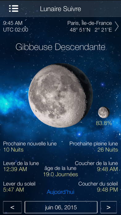 Screenshot #1 pour Calendrier de lunaire complet