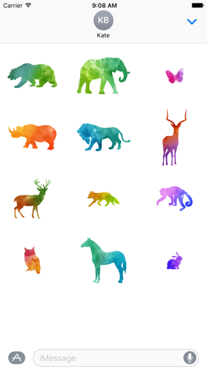 Water Color Nature - Animal Stickers(圖2)-速報App