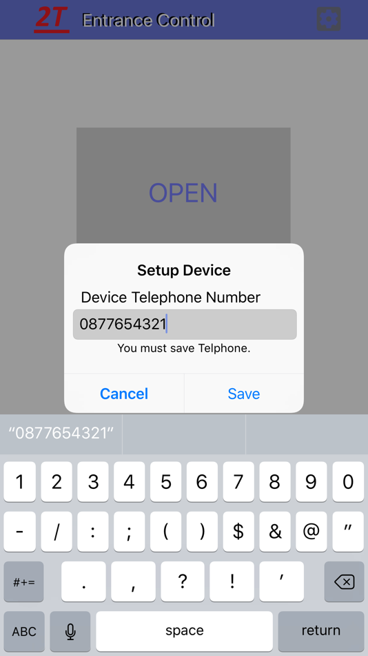 #2. 2T Entrance Control (iOS) 由: Denis Gleeson