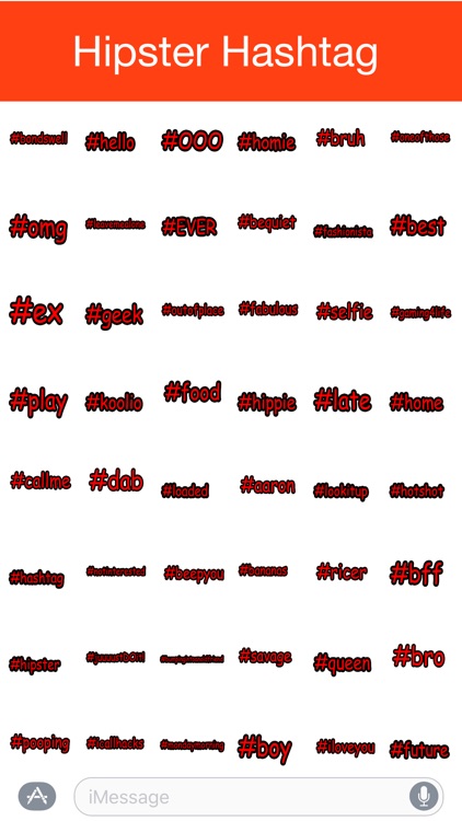 Hipster Hashtag - 111 Expressive Stickers