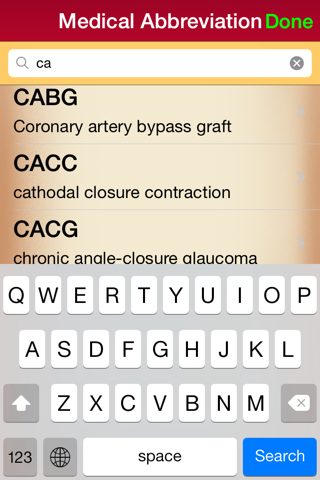 Free-Medical Abbreviations Quick Search screenshot 3