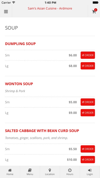 Sam's Asian Cuisine Ardmore