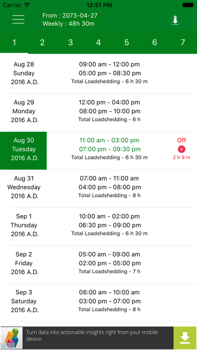 Screenshot #2 pour Nepal Loadshedding Schedule