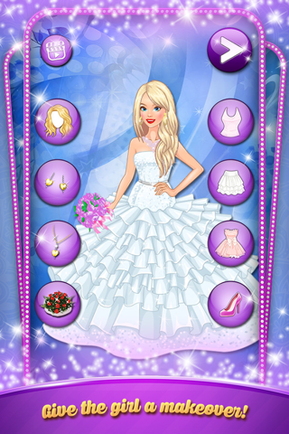 Blonde Bride in Wedding Salon - Dress up game screenshot 2