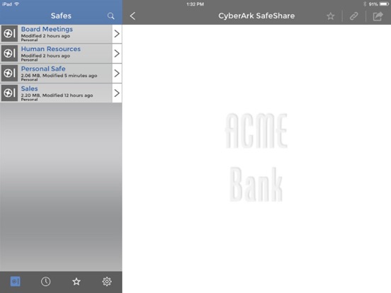 CyberArk SafeShare iPad screenshot 2 - Business app