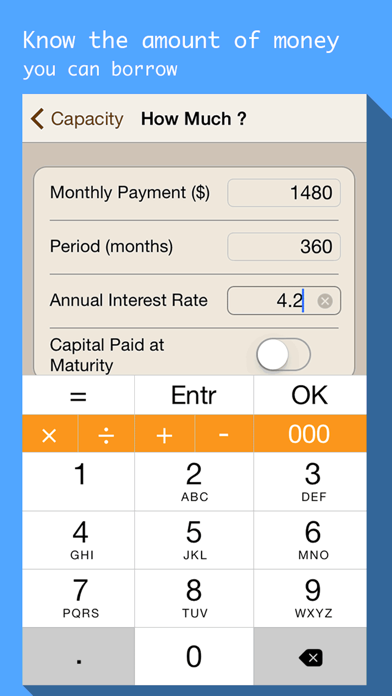 Mortgages & Loan payment calculator with schedule Screenshot