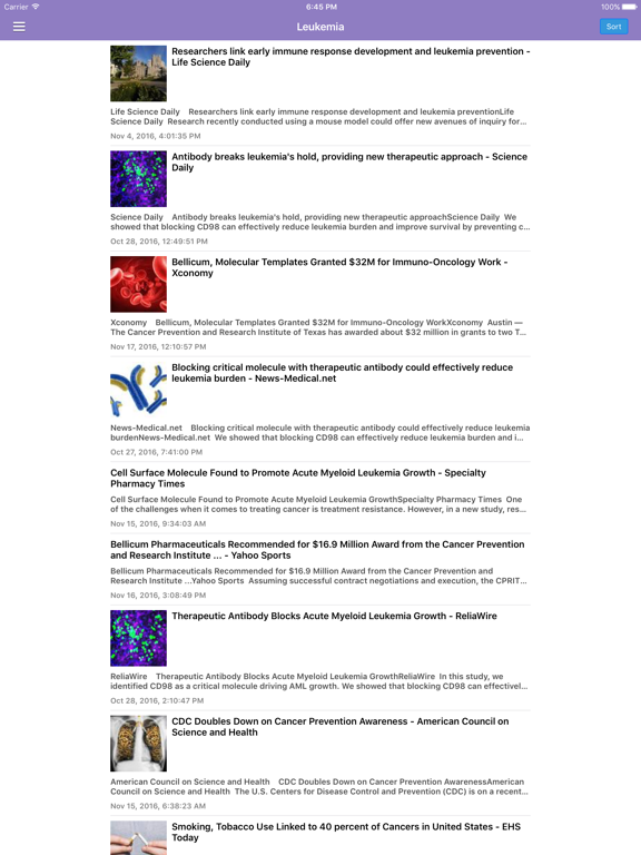 Cancer Research News & Prevention Info Free iPad screenshot 5 - News app