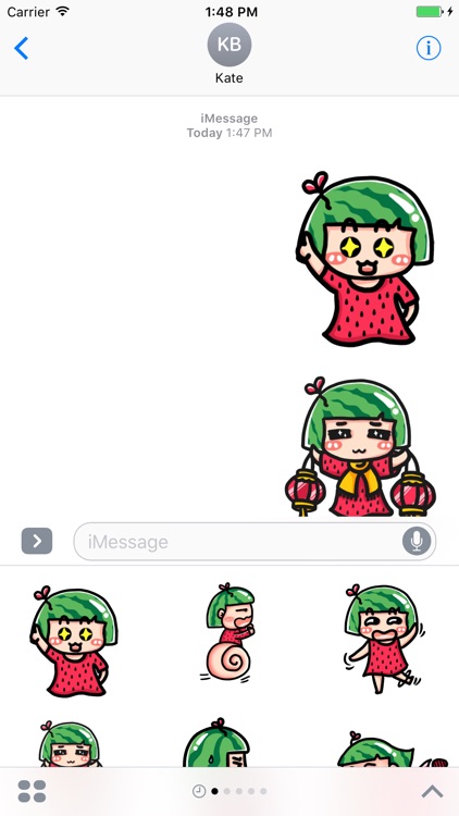 Watermelon Girl stickers pack