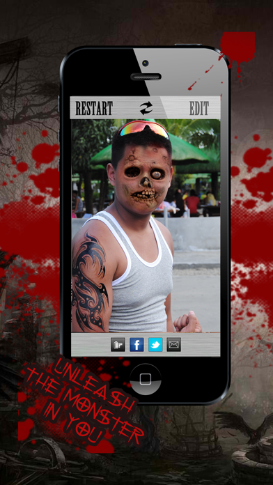 How to cancel & delete Halloween Photo Booth - Monster & Zombie Maker from iphone & ipad 3
