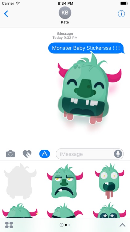 Baby Monster Sticker - Cute Messages