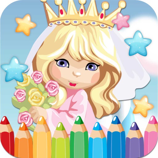 Princess Paint Draw Coloring good drawings for kid iOS App