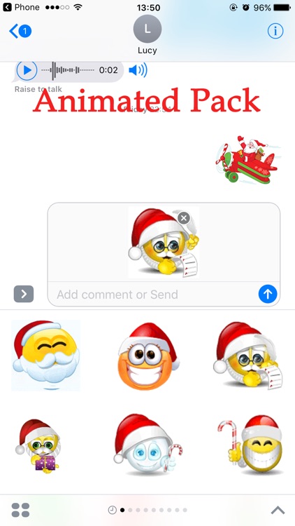 Christmas Animated Stickers Pack Santa Emojis