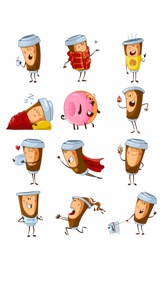 Hi Coffee! iMessage stickers for coffee lovers screenshot