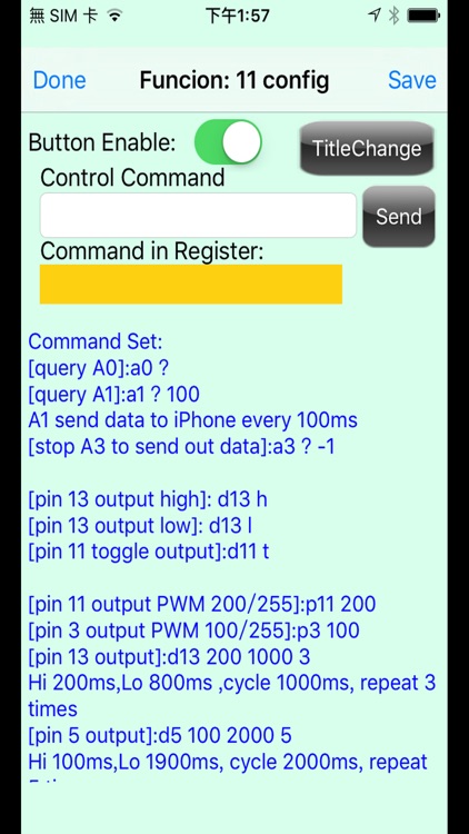 BLE control for Arduino