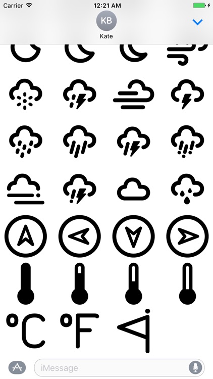 Weather Stickers Black