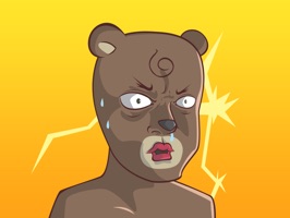 Express yourself passionately with Stanly the Bear sticker