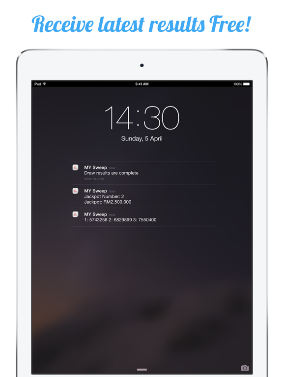 Malaysia Big Sweep Results iPad screenshot 2 - Lifestyle app